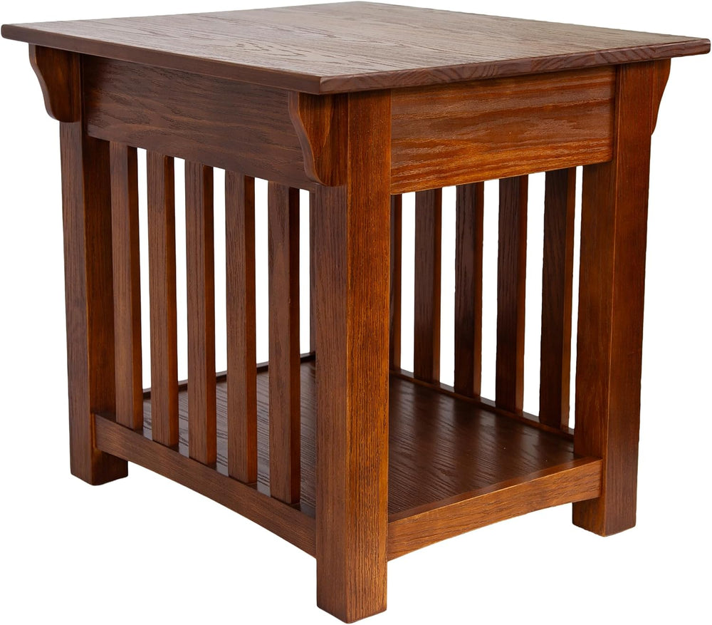Leick Home Mission End Table, 22", Medium Oak