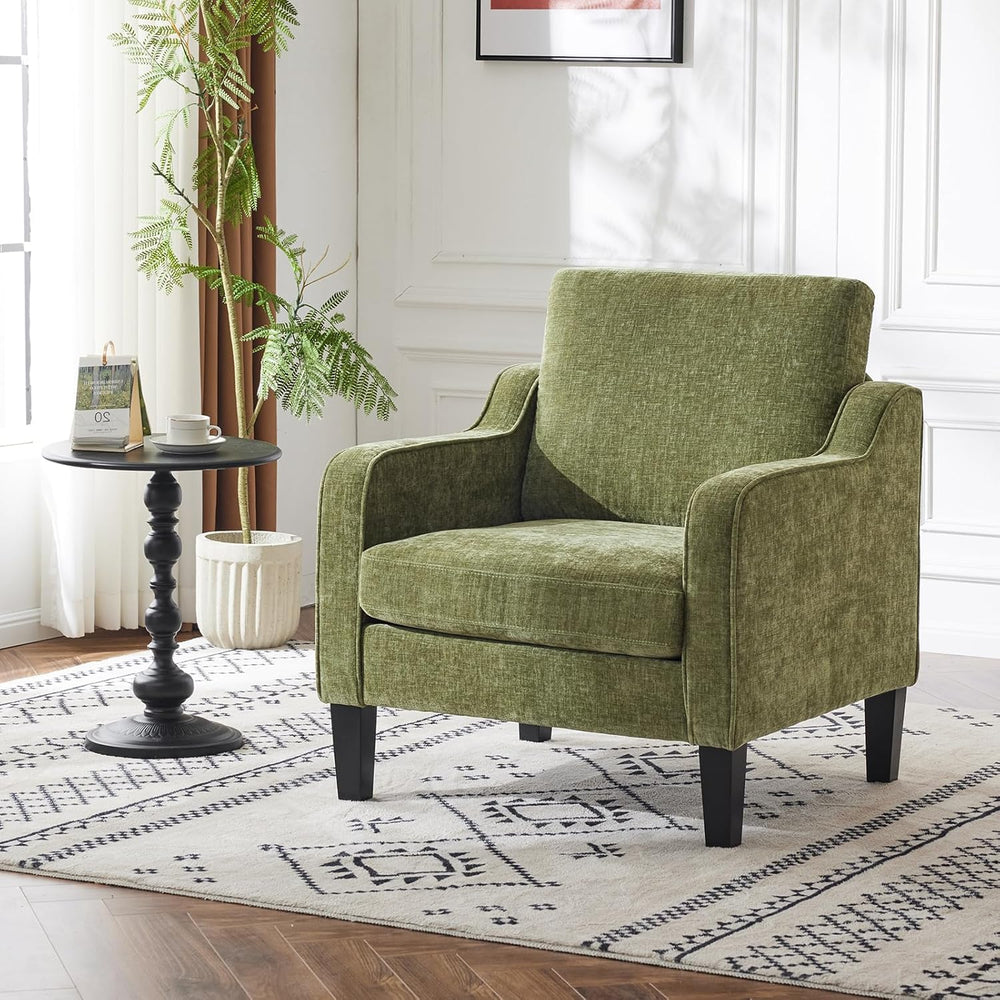 VINGLI Accent Chair for Living Room Chairs Olive Green Reading Chair for Bedr...