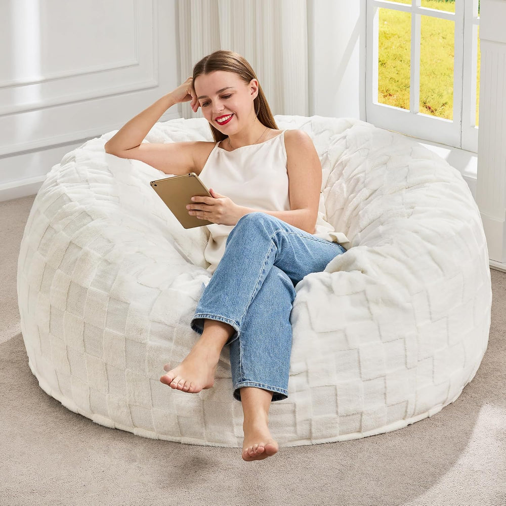 Hobestluk Adults Bean Bag Chair 4FT Big BeanBag Chair Extra Large Oversized |...
