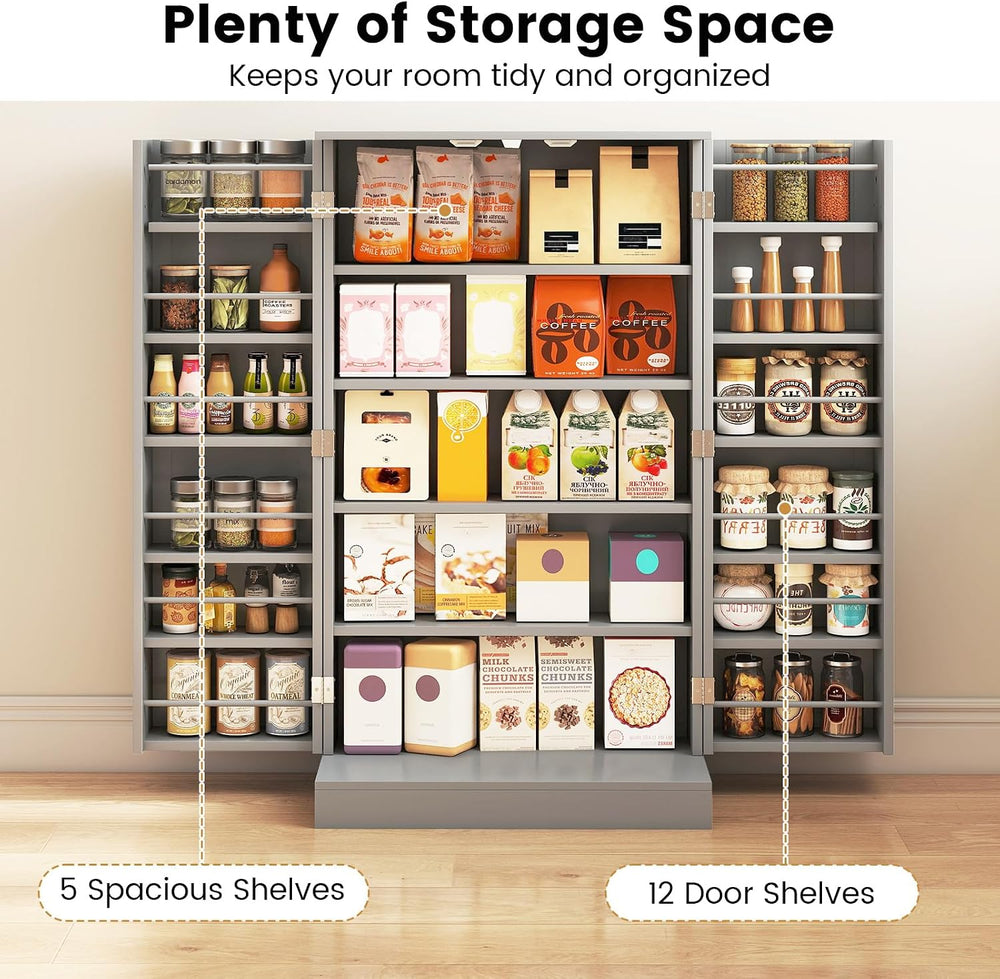 TANGZON 41"/47" Kitchen Cupboard, Kitchen Pantry Cabinet with Doors...