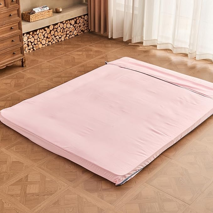 Dr.Futon Japanese Floor Futon Mattress Extra Thick Folding Roll Up Bed Topper...