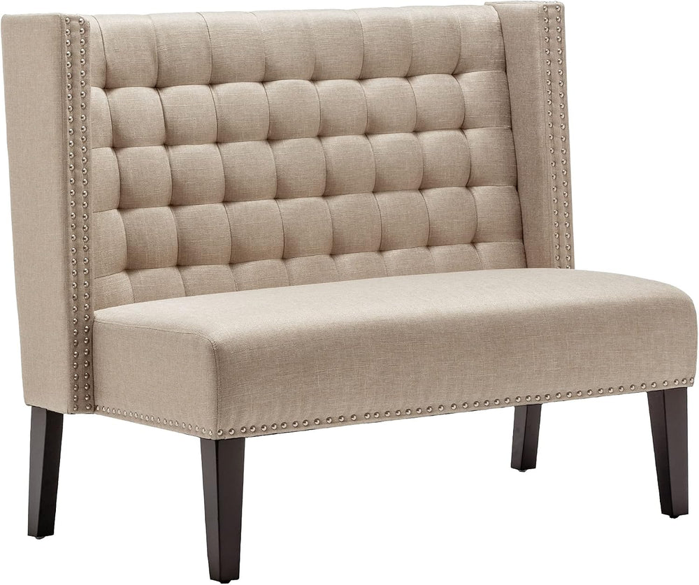 Andeworld Modern Loveseat Settee Bench Sofa Couch, Upholstered Banquette Dini...