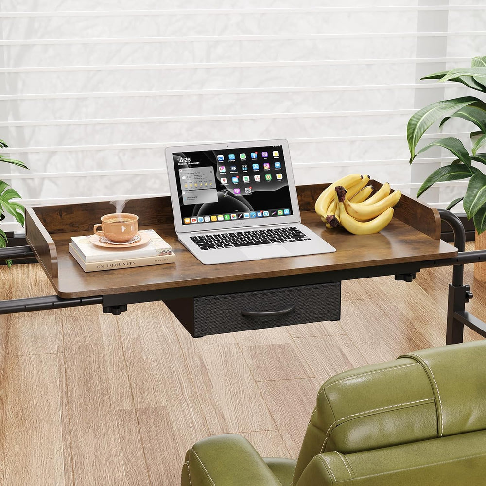 GiftGo Over Bed Table with Wheels, Recliner Table Bed Desk, Adjustable Height...