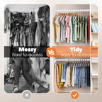 Closet Rod 17-39 Inches, Adjustable Heavy Duty Metal White Closet Rods for Hanging Clothes 1.3 Inches Diameter for Wardrobes Laundry