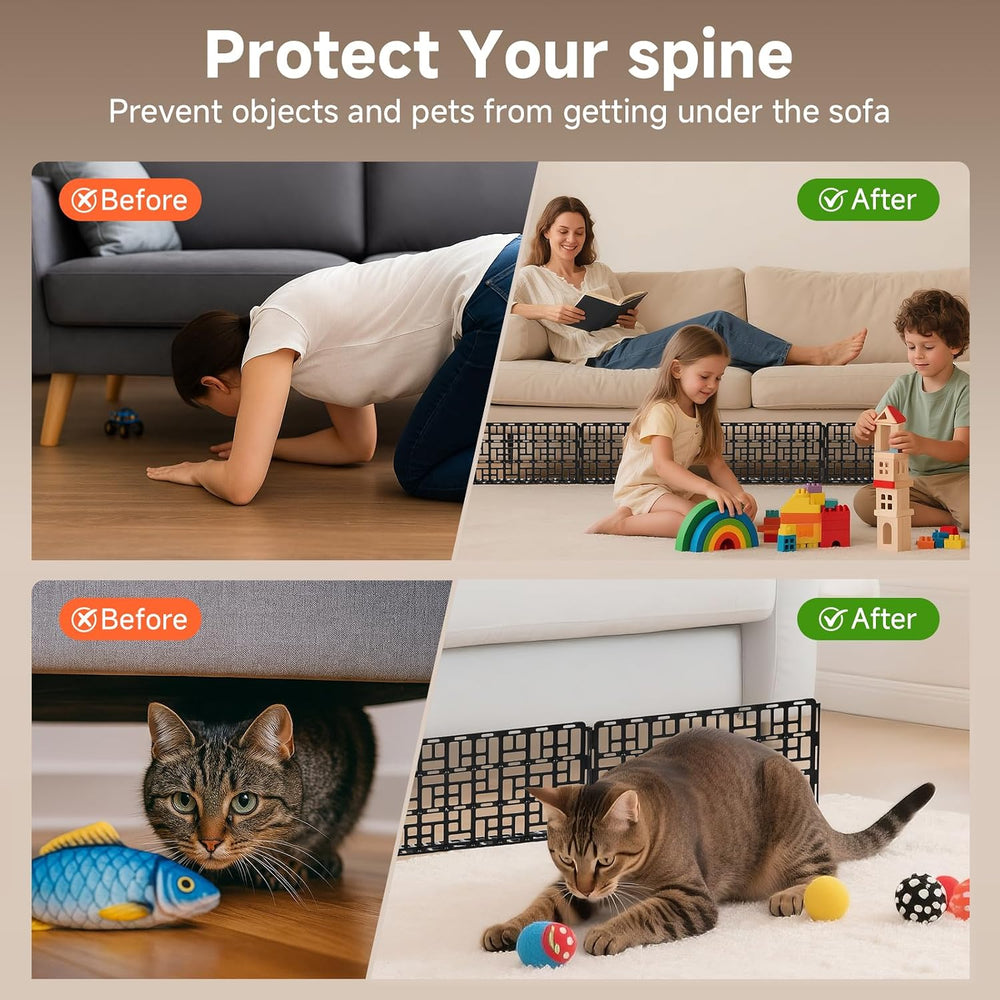 Under Couch Blocker for Bed,Under Bed Blocker for Pets,Under Sofa Furniture B...