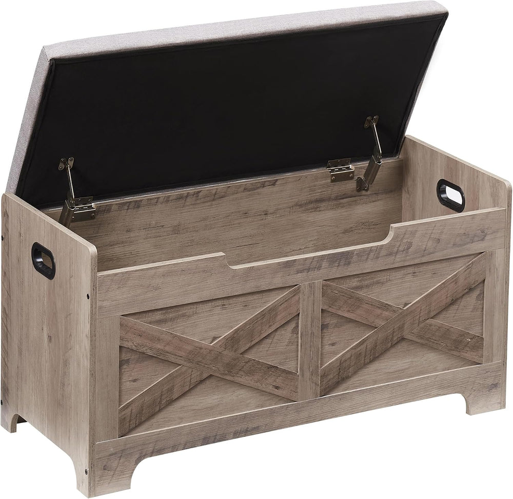 coucheta Storage Chest, Farmhouse Storage Trunk, Wooden Entryway Storage Benc...