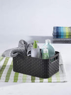 CURVER Style S - storage boxes & baskets (Storage basket, Grey, Rattan, Monotone, Bathroom, Bedroom)