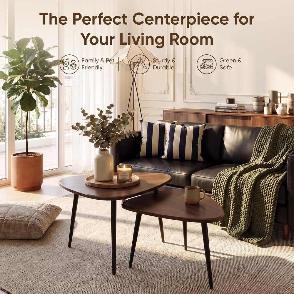 Nesting Coffee Table Set of 2,Mid Century Coffee Nesting Table | living room ...