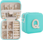 Birthday Gifts For Women - Initial Jewelry Box & Travel Case, Gifts for Wife, Girlfriend or Bridesmaid
