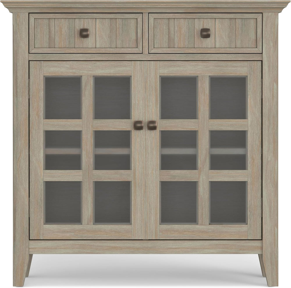 SIMPLIHOME Acadian Solid Wood 48 inch Wide Storage Bench that Seats 2 and 36 ...