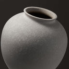 7.8 Inch White Ceramic Vase, Rustic Farmhouse Décor | Round stone-look finish, fits dried flowers, greenery, table centerpieces, weddings, holidays, bathroom, and entryway