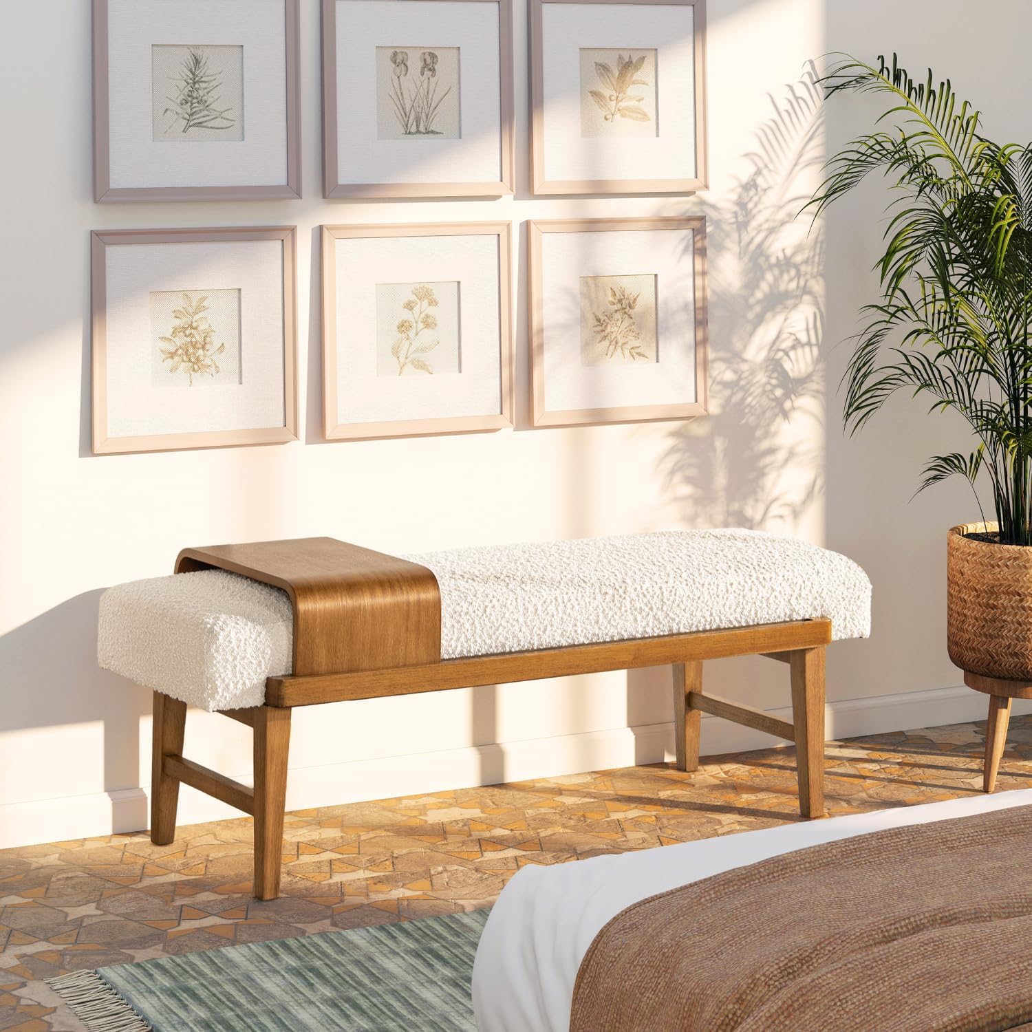 Telephone Bench with Sliding Shelf