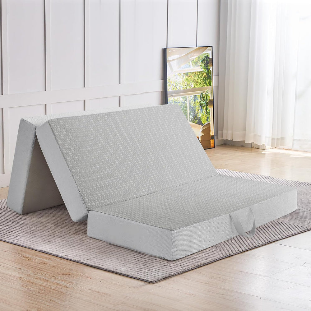 CYMULA Folding Mattress Full Size, 6 inch Memory Foam Tri Portable Murphy Bed...