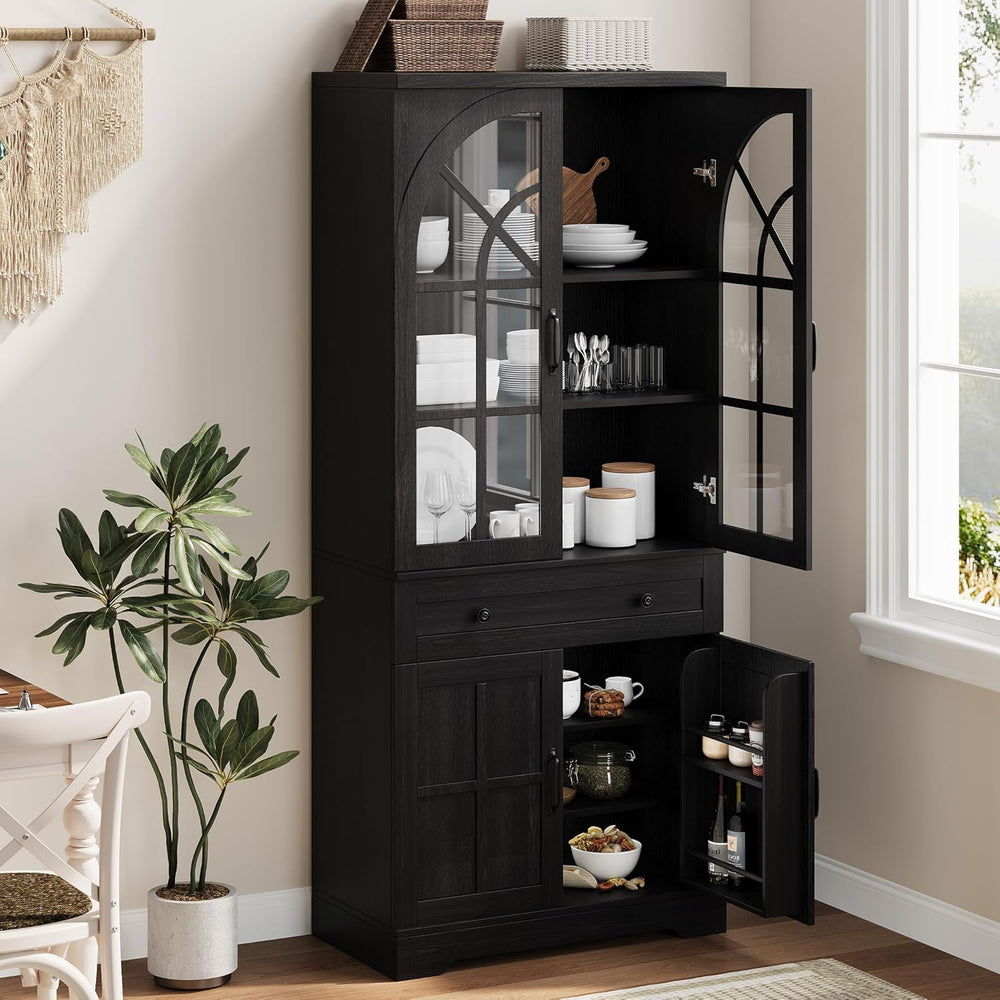 IDEALHOUSE 71.9" Tall Storage Cabinet with 30mm Thickened Board, Tempere...