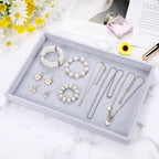 Quelay Stackable Jewelry Tray Jewelry Organizer Tray Showcase Display Empty Plate Bracelet Ring Earring Organizer