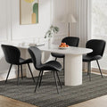 Nalupatio Dining Chairs Set of 4, Modern Dining Room Chairs Comfy Backrest Thick Upholstered Kitchen Chairs 19IN Height with Metal Legs Black（Pu Leather）