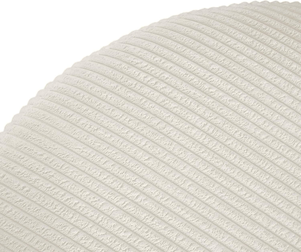 Merax 30.25" Modern Upholstered Round Corduroy Ottoman, Multifunctional ...