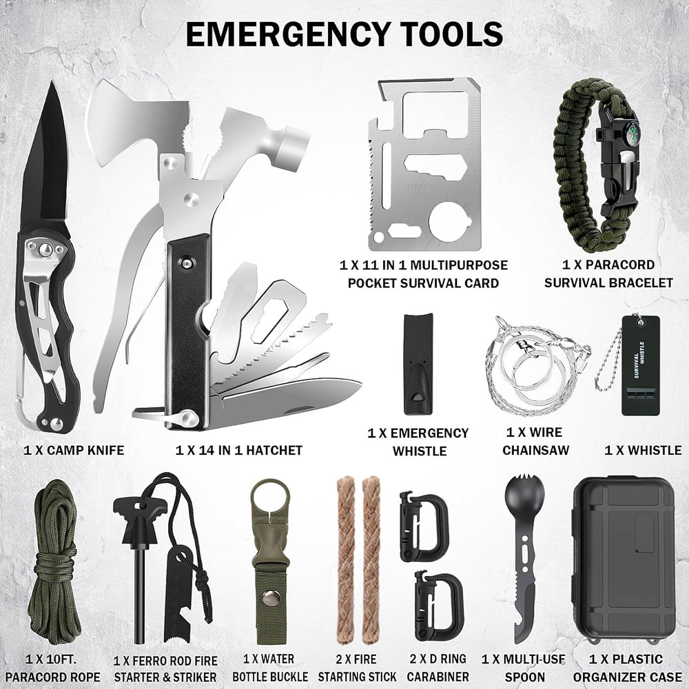 258-Piece Emergency Survival Kit, Outdoor Camping & Disaster Preparedness...