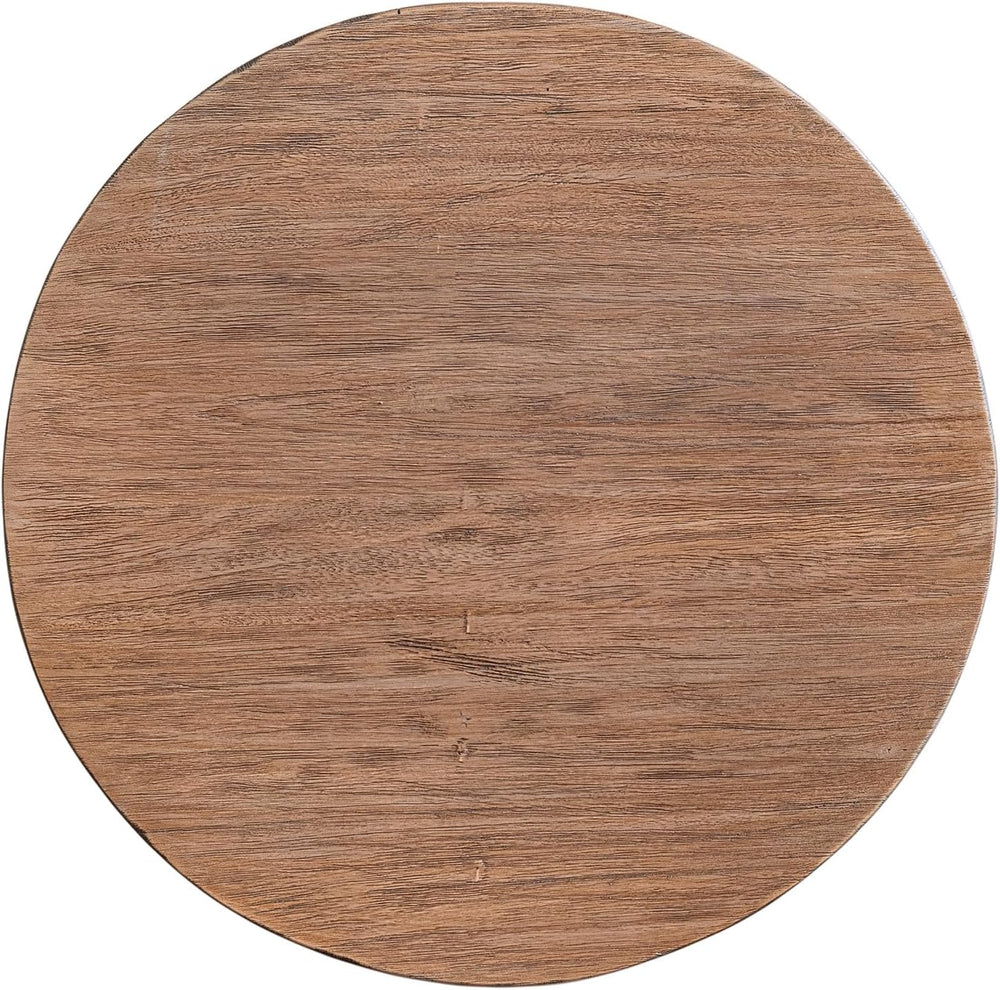 East at Main Solid Wood Round Side Table, End Table & Plant Stand – Rusti...