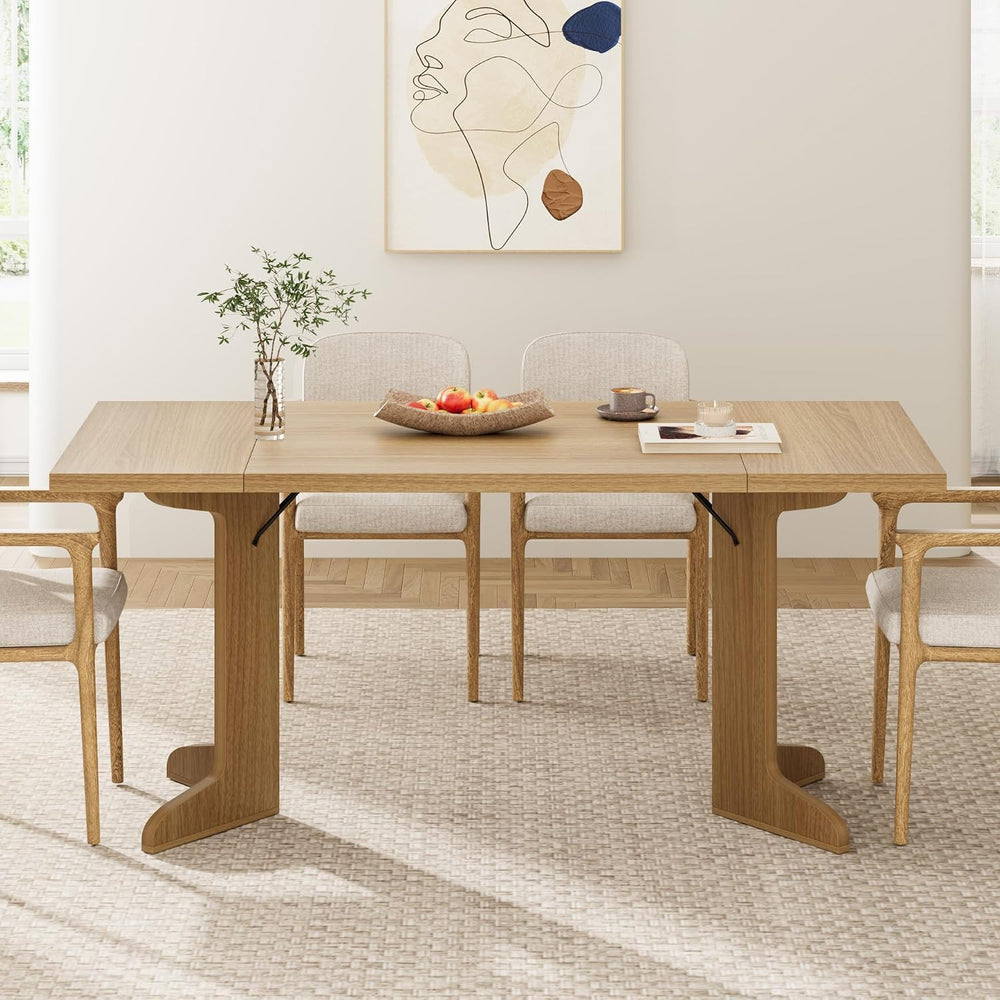 Garvee 71" Large Dining Table for 6 to 8 People, Modern Dinner Table wit...