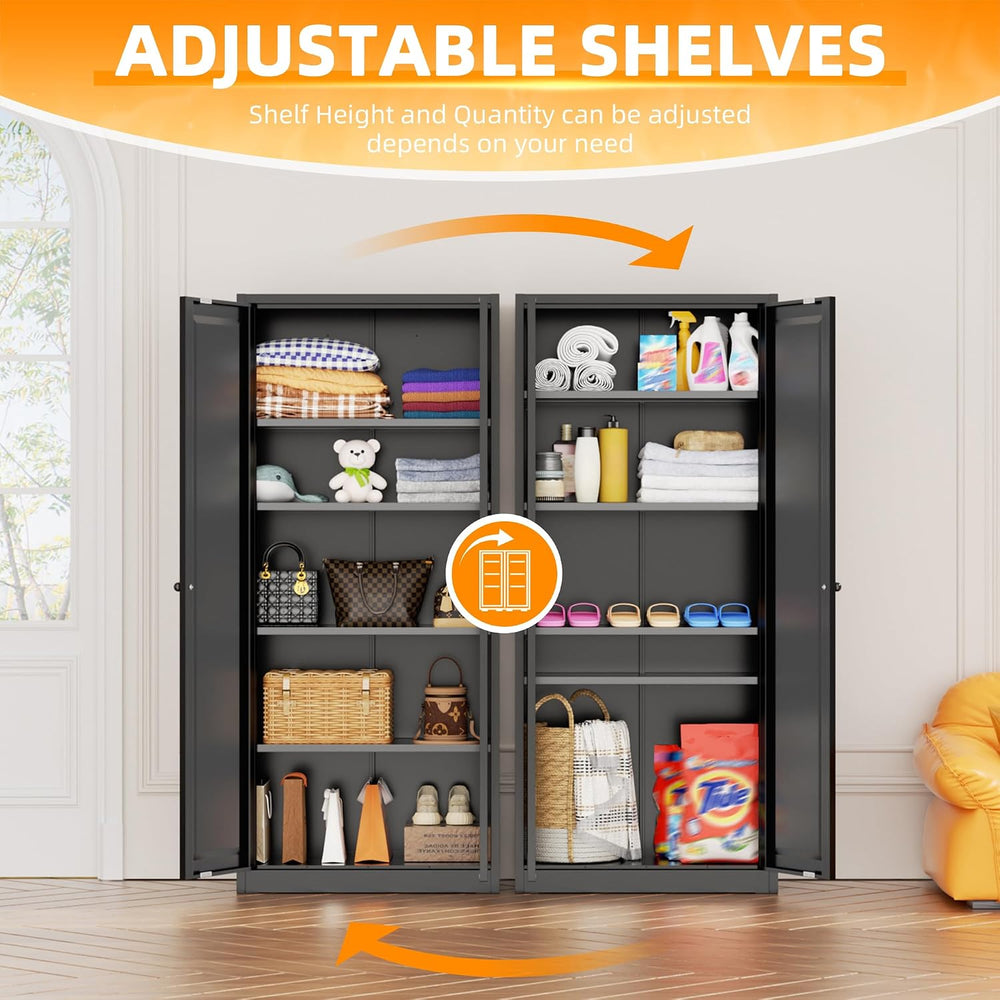 INTERGRAET Kitchen Pantry Cabinet, 63" Tall Metal Pantry Storage Cabinet...