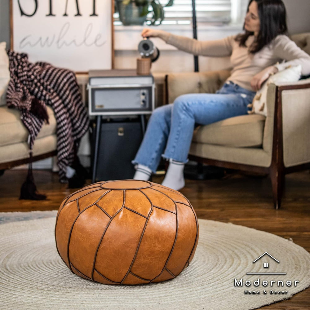 Moderner Pouf Ottoman Pumpkin Color