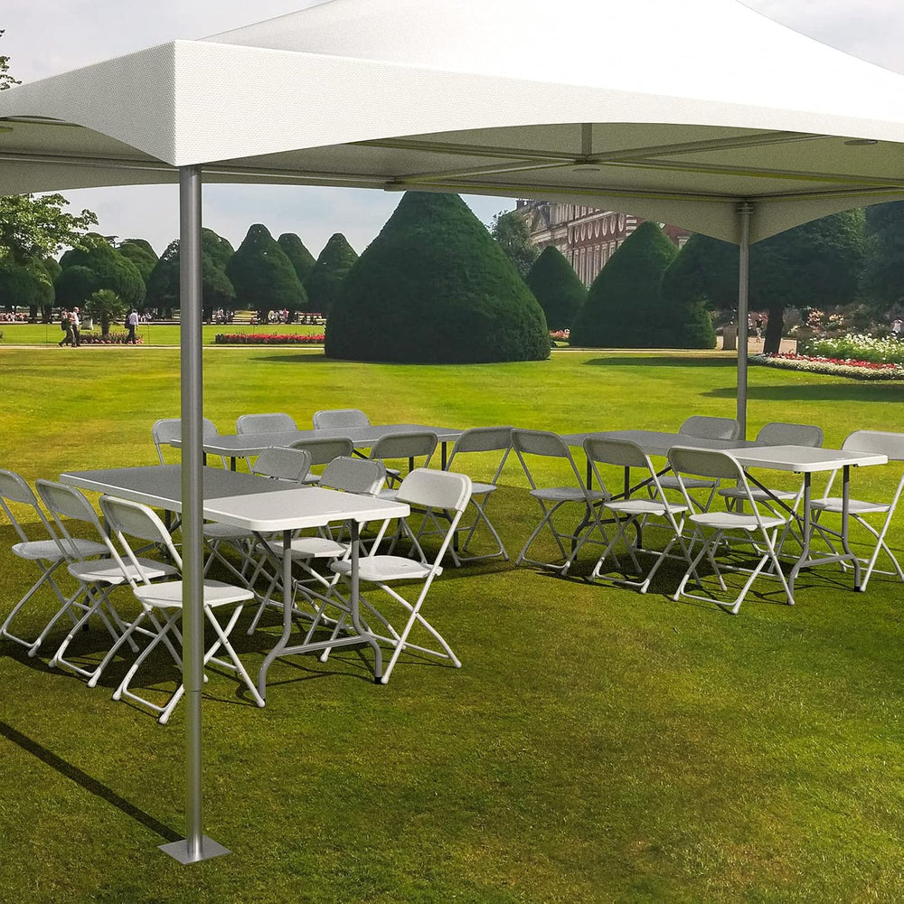 Bonnlo Folding Table 6ft, Portable Collapsible Plastic White Long Tables for ...