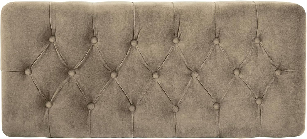 HomePop 40" Ainsley Button Tufted Storage Bench - Fawn Velvet
