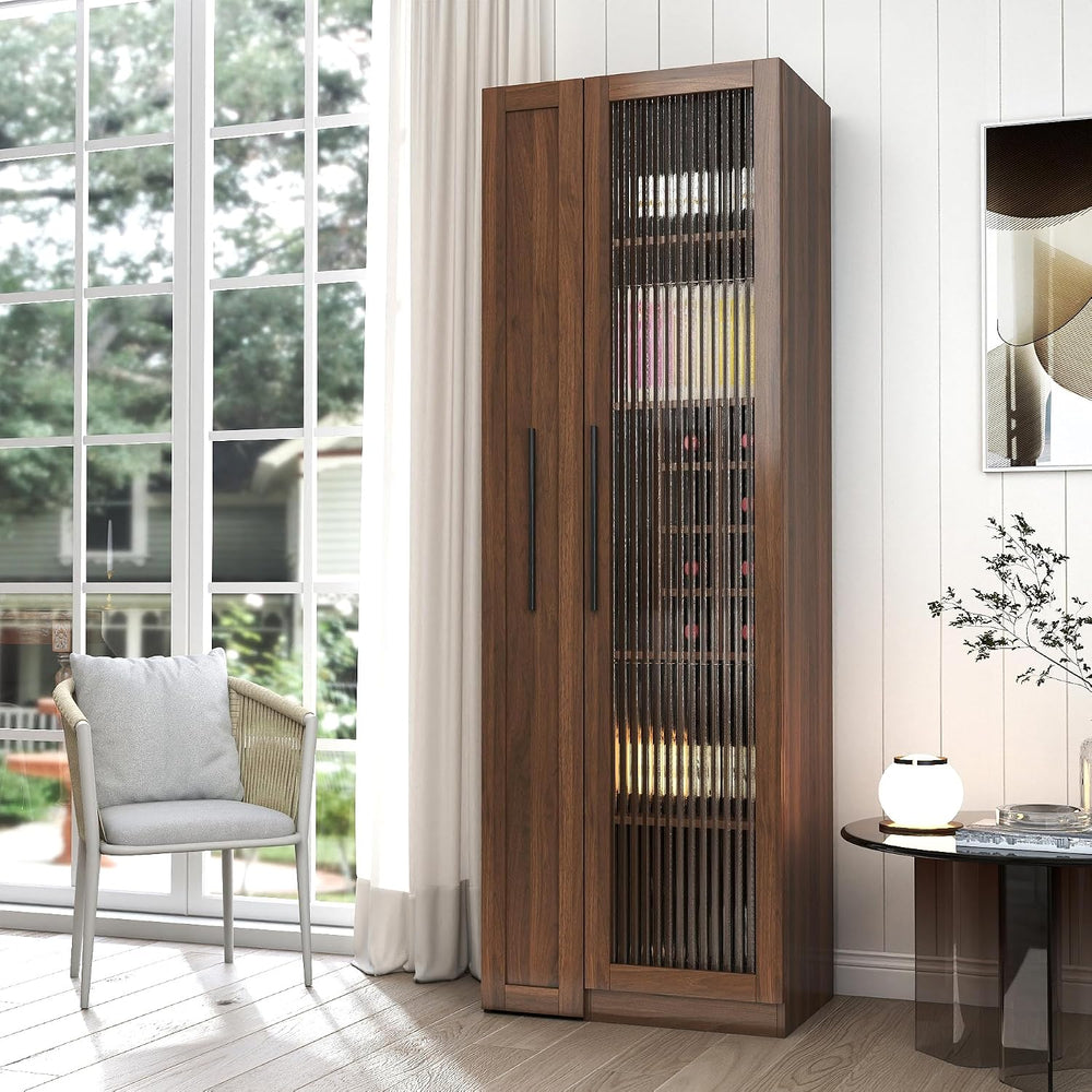 ZeHuoGe Kitchen Pantry Cabinet with Multi-Functional Pull-Out Multi-Tier Stor...
