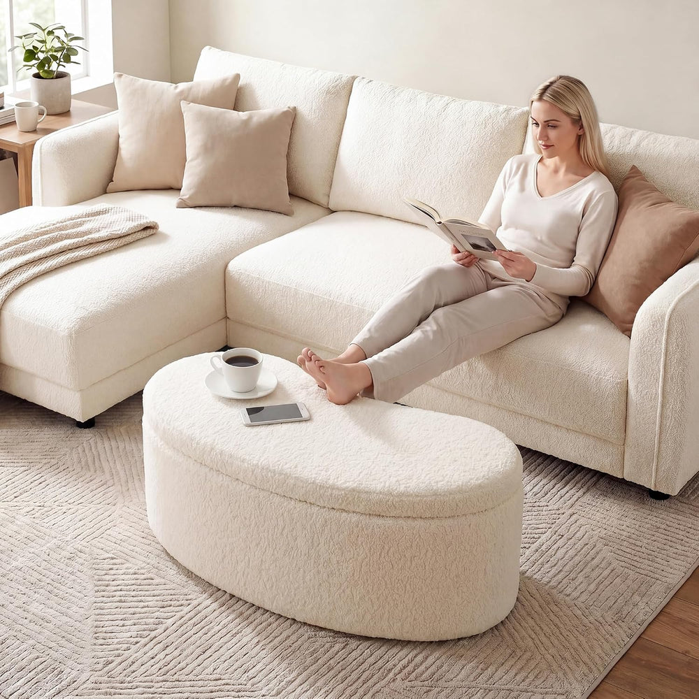 Zesthouse Storage Bench for Bedroom End of Bed, 39.4" Small Curved Entry...