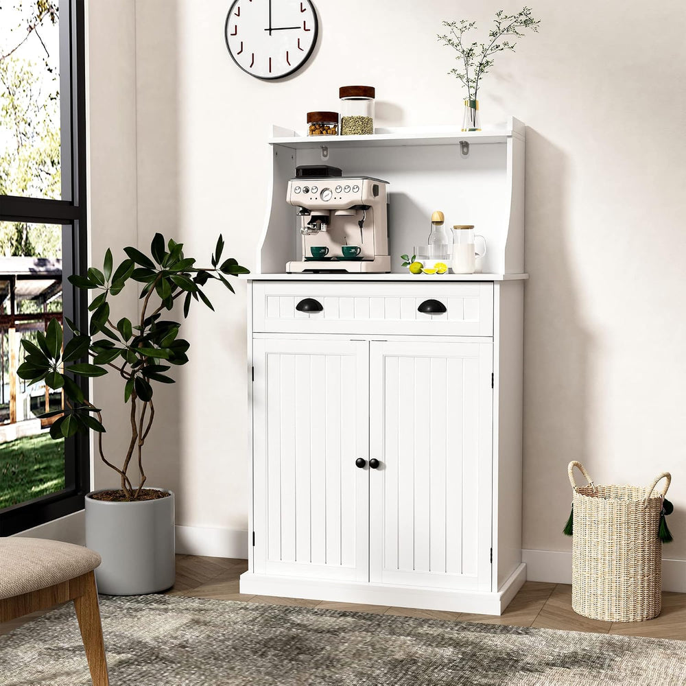 HLR 54" Kitchen Pantry Storage Cabinet with Drawer and Adjustable Shelve...