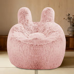 Fluffy Bean Bag Chair for Kids, with Plush Faux Fur Cover, 2.5FT Memory Foam Bean Bag Chairs for Teens & Kids, Ultra Soft Sofa for Living Room/Bedroom/Dorm,Pink