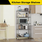 GIOTORENT 5-Wire Garage Shelving Storage Shelves, Kitchen Storage Adjustable Shelf, Metal Shelves 500Lbs Capacity 21" L x 11.8" W x 53.8" H for Laundry Bathroom Pantry Closet, Grey