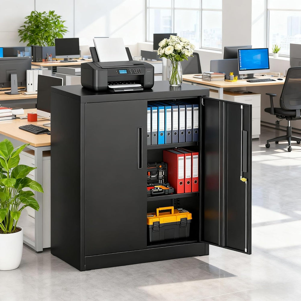 SUNCROWN Metal Storage Cabinets, 36”Locking Cabinet with Doors and Adjustable...