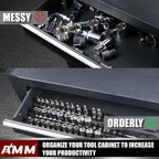 AMM 6-Piece Socket Organizer，1/4 inch Drive ABS Tools-Socket Holder，Heavy Duty Socket Racks，Premium Quality Socket Clip Rail Holder，The best tool trays in the garage
