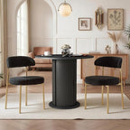 SoarFlash Kitchen Table and Chairs for 2, 31.5" Dining Table Set for 2 with Upholstered Chairs, 3 Piece Kitchen Table Set with Storage Shelf for Small Space, Apartment