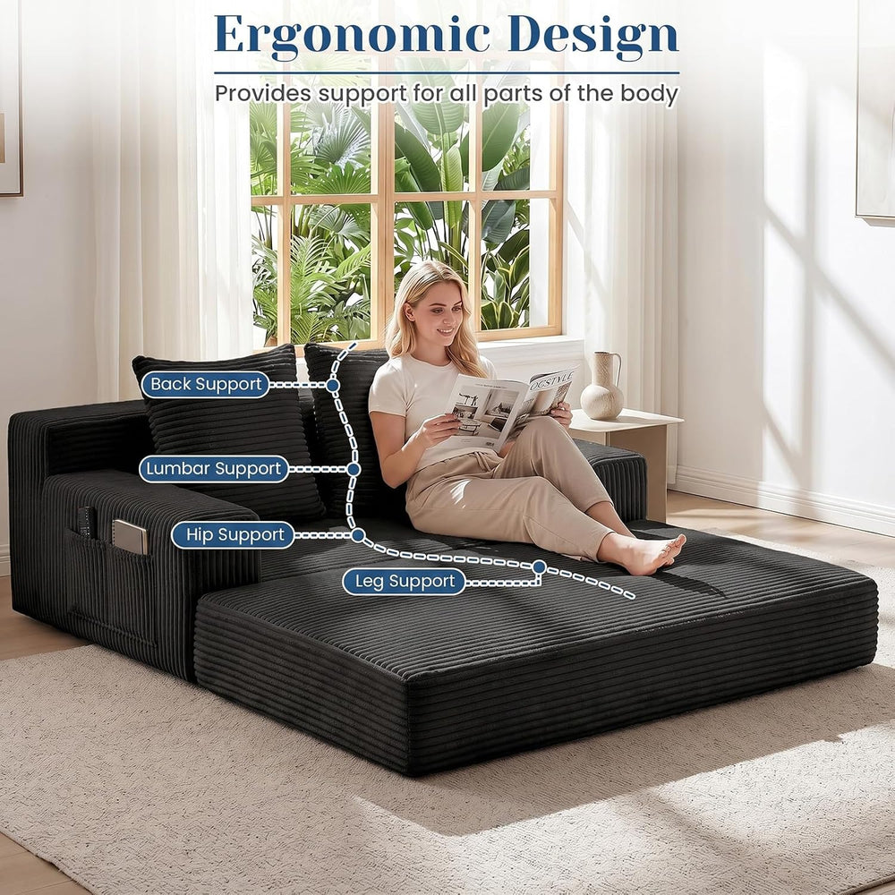 Convertible Sofa Bed,Small Couch & Loveseat,Pull Out Couch Bed for Small ...