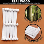 Amber Home Wood Accordion Wall Rack 17 Hooks (Pegs), Expandable Wall Mounted Hanger for Coat, Hat, Scarf, Coffee Mugs, X Shape Coat Hooks (White Color)