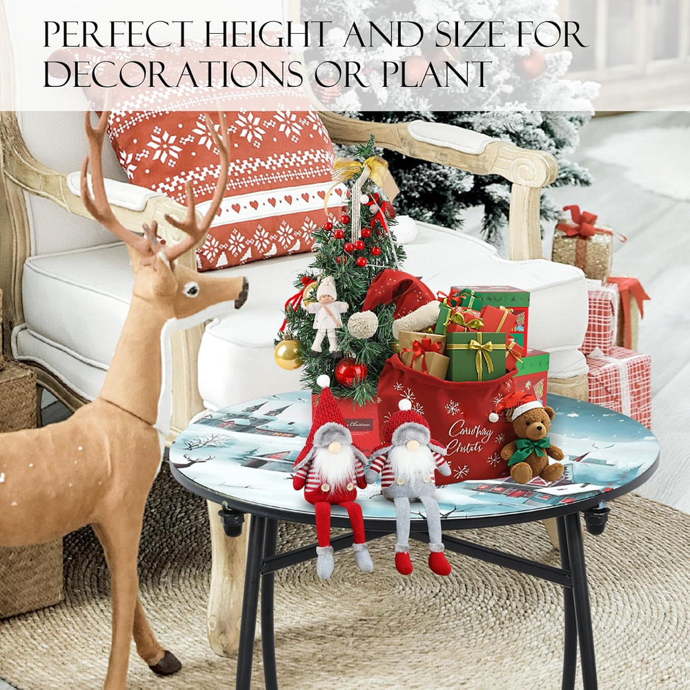 Fashion&cool 21" H Side Table for Indoor Outdoor, Weather Resistant ...