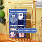 Cheer Garment Bags for Cheerleading Uniform For Cheer Mom Waterproof Hanging Garment Bag for Dance Costumes 40 Inch Clothes Bag with 5 Pocket Travel Side Zip Storage Uniform(Nave Blue,White)