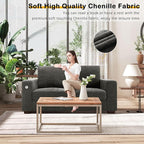 Hanherry 70" Sofa for Living Room, Modern Comfy Couch with Medium Firm Seat Cushion, Removable Cover,Wide Armrest,USB/Type-C Port,Chenille Fabric Couches for Small Space,Apartment