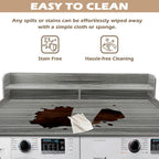 Royxen Laundry Countertop with 2-Tier Shelf Universal Fit, Washer and Dryer Countertop with Storage Space, Shelf Height 11.5 Inches, Solid Wood Core, Eucalyptus
