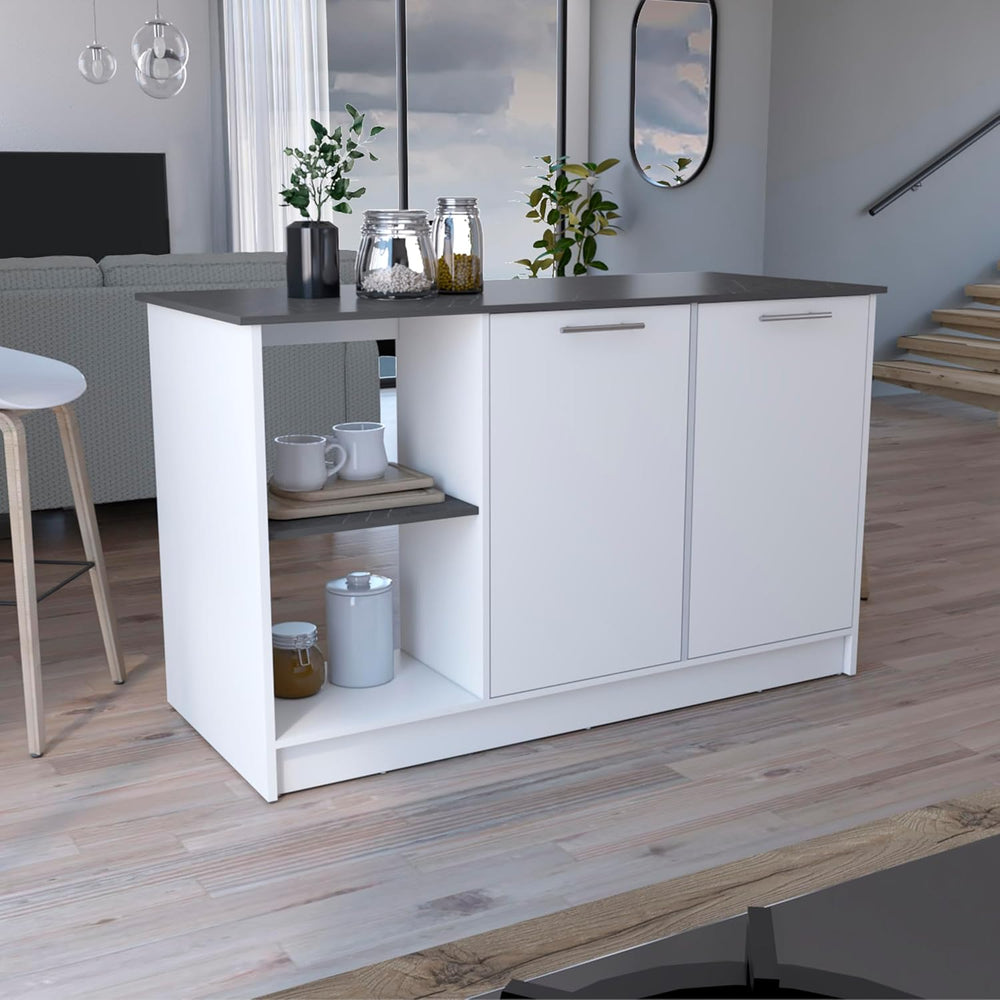 Juniper Kitchen Island with Large Countertop