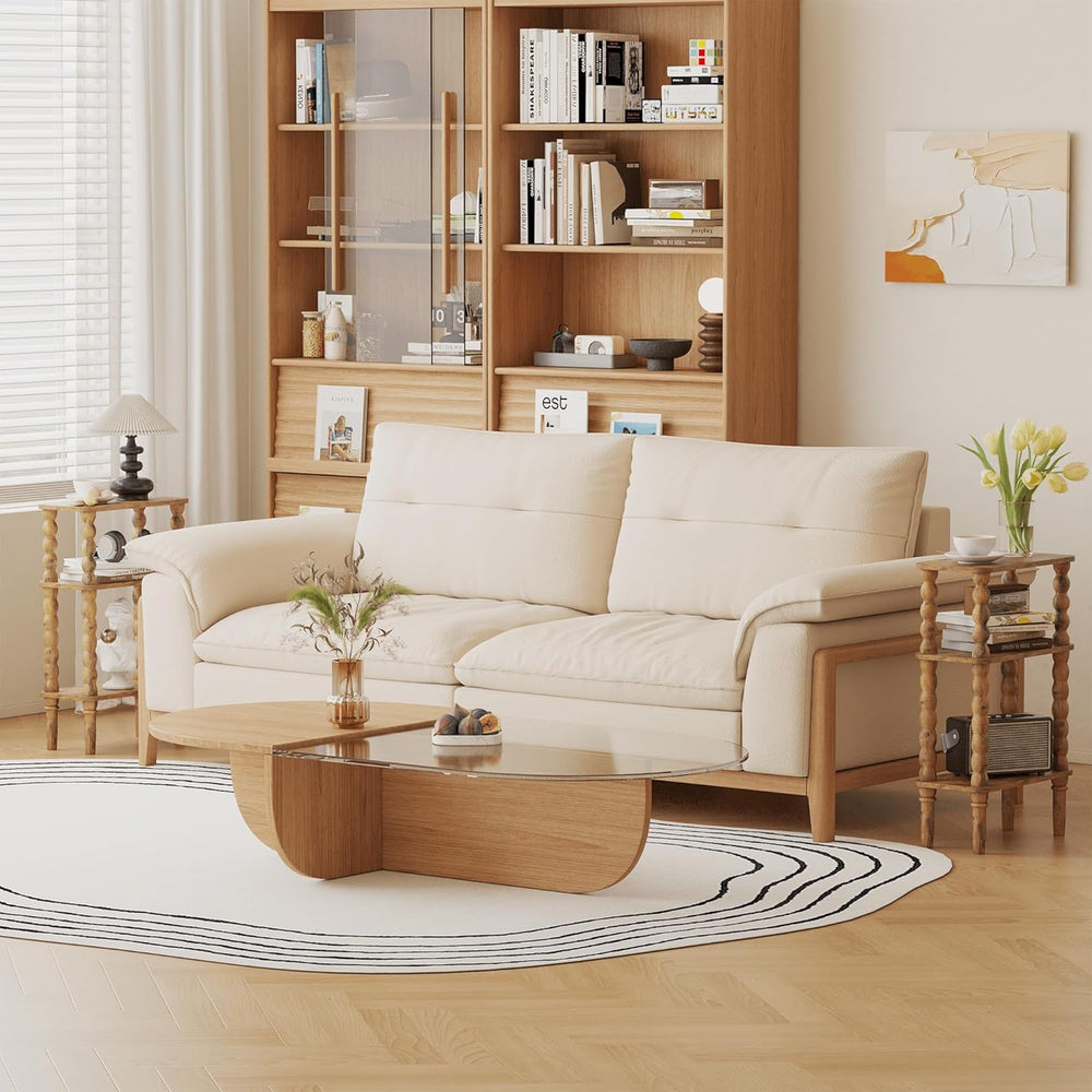 Veegle Side Table, Small End Table with Storage Shelf, 3-Tier Small Coffee Ta...
