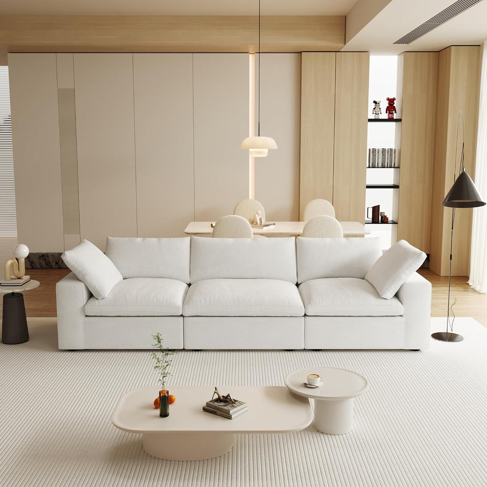 JACH Modular Sectional Sofas for Living Room, Deep 3-Seats Convertible Couch,...