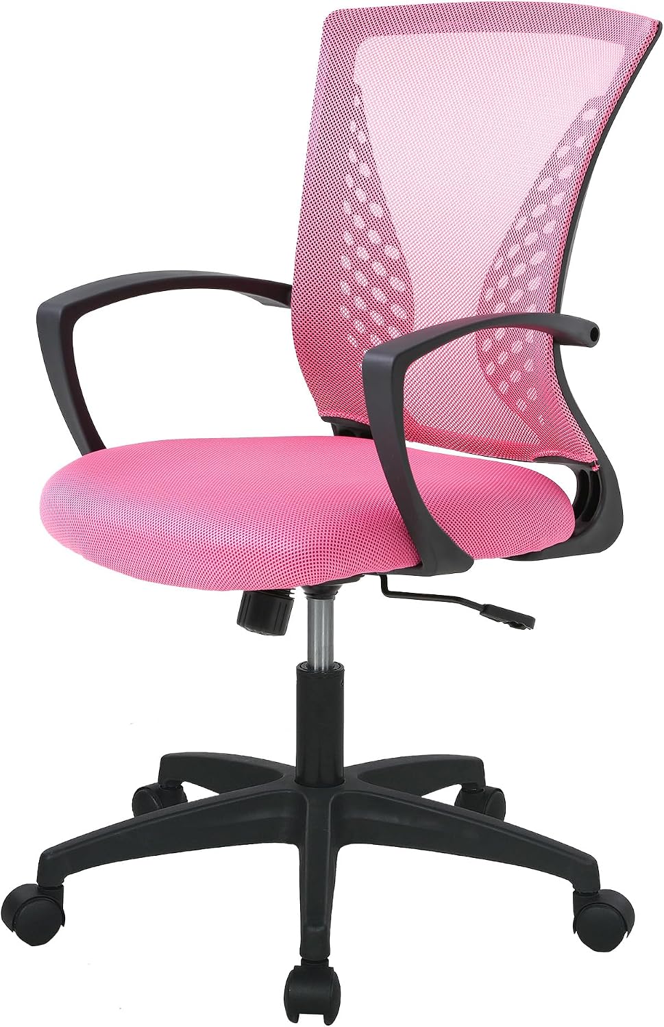 PayLessHere Office Computer Gaming Chair Ergonomic Mesh Desk Chair Adjustable Video Game Chairs with 360 Degrees Swivel Wheels Armrest Lumbar Support for Home Office,Pink