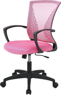 PayLessHere Office Computer Gaming Chair Ergonomic Mesh Desk Chair Adjustable Video Game Chairs with 360 Degrees Swivel Wheels Armrest Lumbar Support for Home Office,Pink