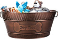 BREKX Copper Metal Pet Storage & Dog Toy Bin w/ Handles, Indestructible | Dog Toy Box • Galvanized Steel • Organizes Toys, Blankets & Leashes • Farmhouse Style