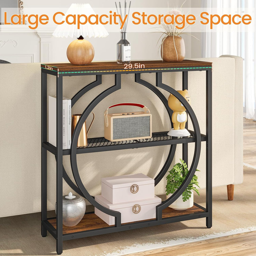 Snughome Entryway Table with 3 Tier Storage Shelves, Narrow Console Table | I...