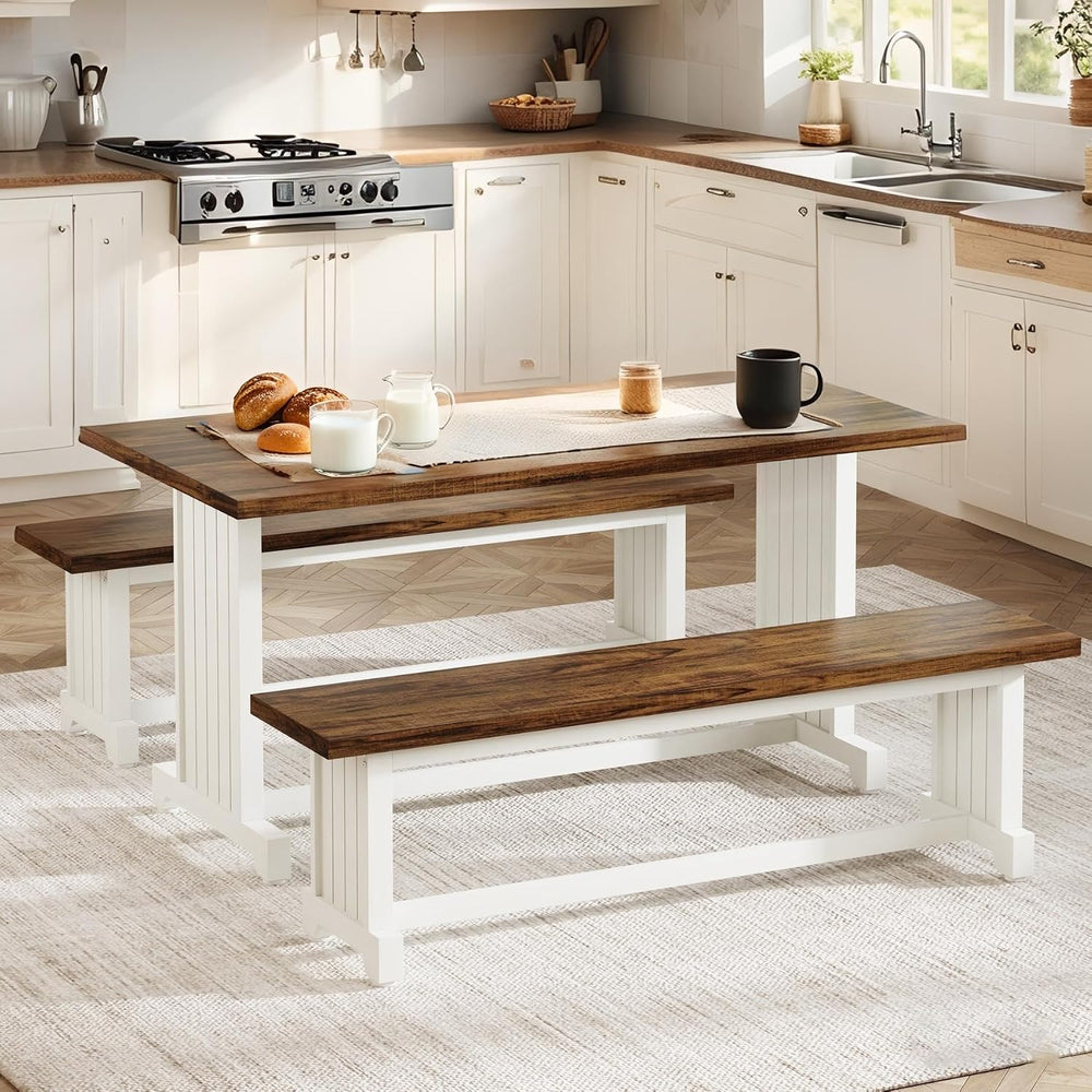 Tribesigns 47-Inch Small Dining Table Set for 2, 3-Piece Kitchen Table with 2...